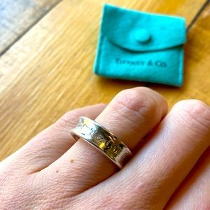 Tiffany 1837 ring in silver, medium width sz 7
